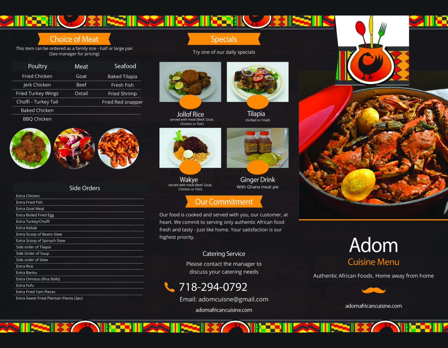 African Restaurants Near me, African Restaurants in The Bronx, African Restaurants in New York, Adom African Restaurant in Bronx, East Tremont 613 East Tremont Avenue, Bronx New York, 10457